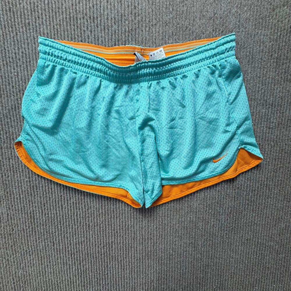 Nike Retro Dri Fit Mesh Athletic Shorts Teal and Orange women’s size large